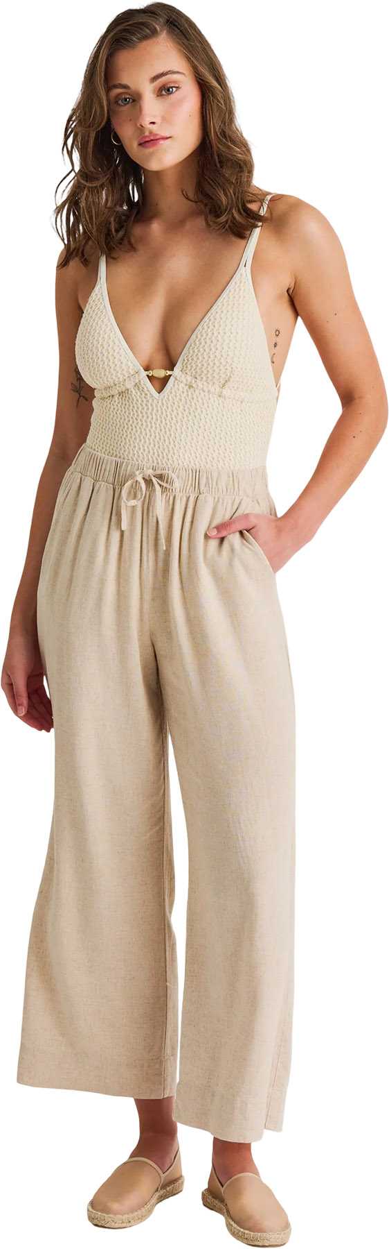 Product image for Linen-Blend Wide-Leg Cover-Up Pant - Women's