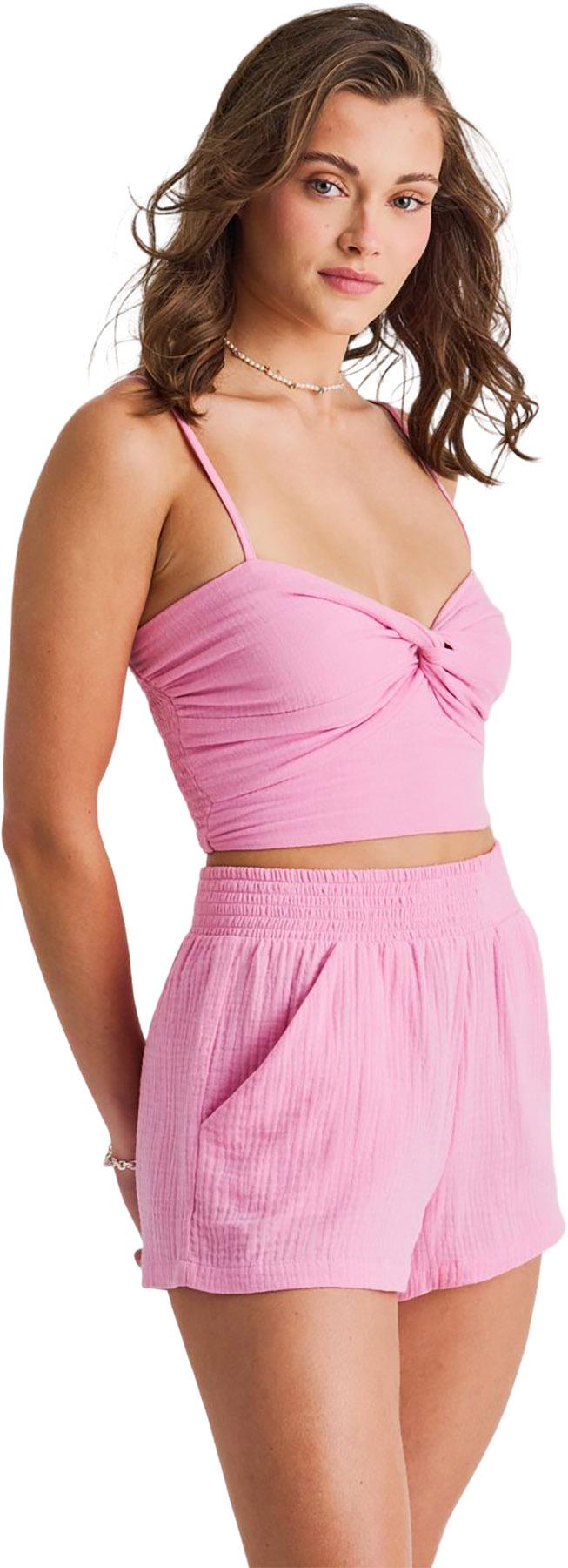 Product gallery image number 3 for product Haut cache-maillot caraco en coton contrecollé - Femme