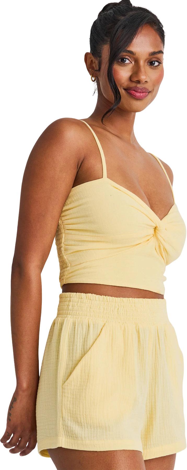 Product gallery image number 5 for product Haut cache-maillot caraco en coton contrecollé - Femme