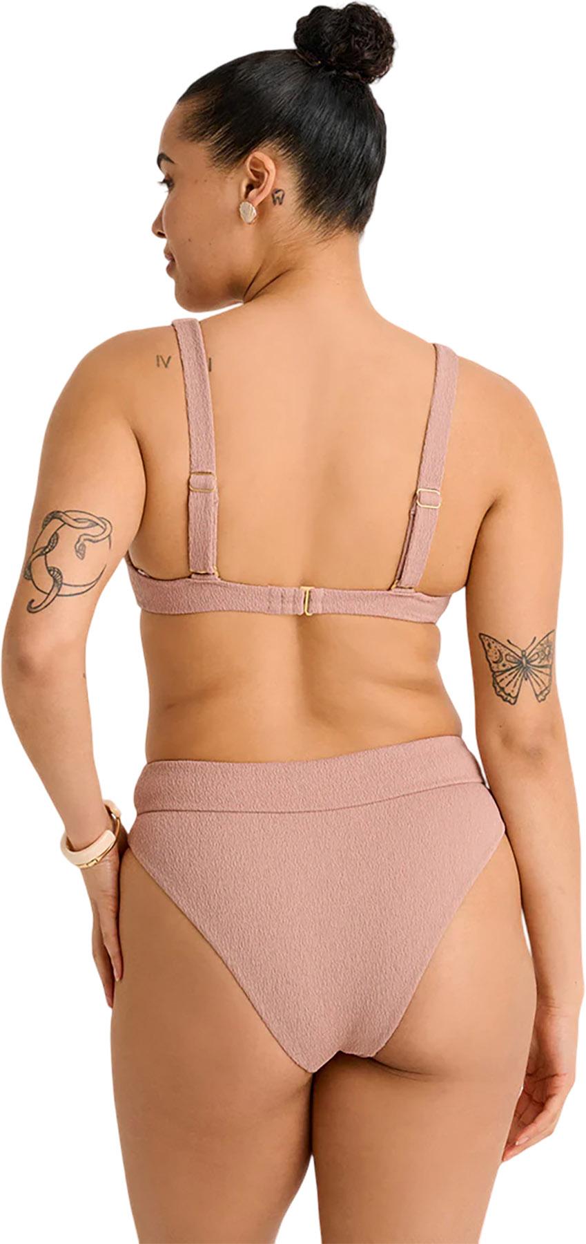 Product image for Textured Retro Waist Extra High-Leg Bikini Bottom - Women's