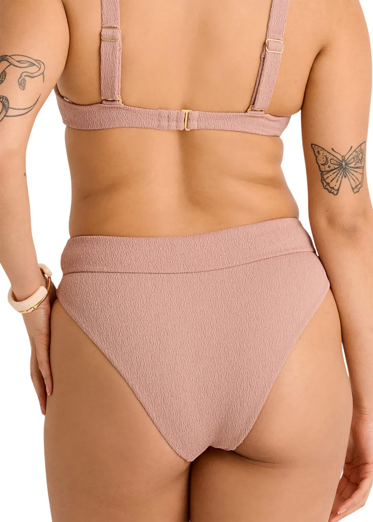 Product gallery image number 2 for product Textured Retro Waist Extra High-Leg Bikini Bottom - Women's