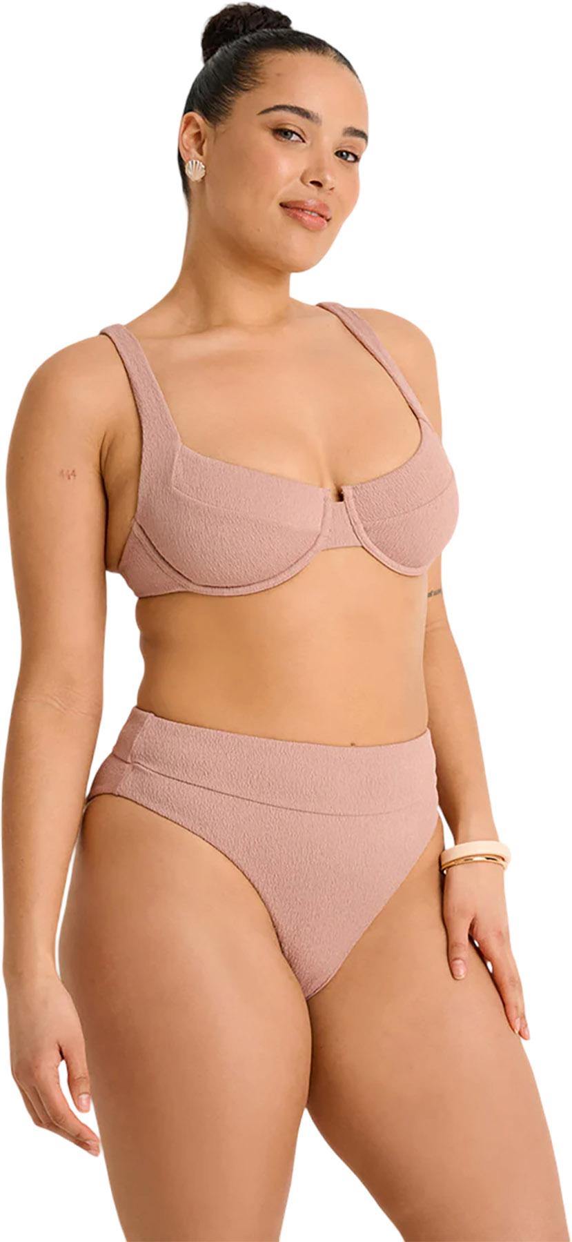 Product gallery image number 4 for product Textured Retro Waist Extra High-Leg Bikini Bottom - Women's