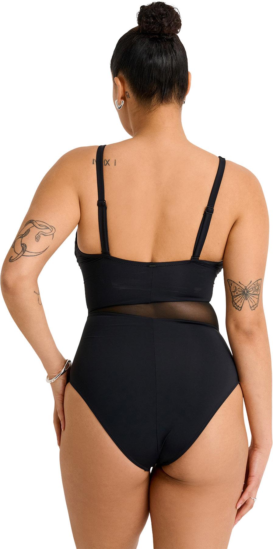 Product gallery image number 2 for product Mesh Panel One-Piece Swimsuit - Women's