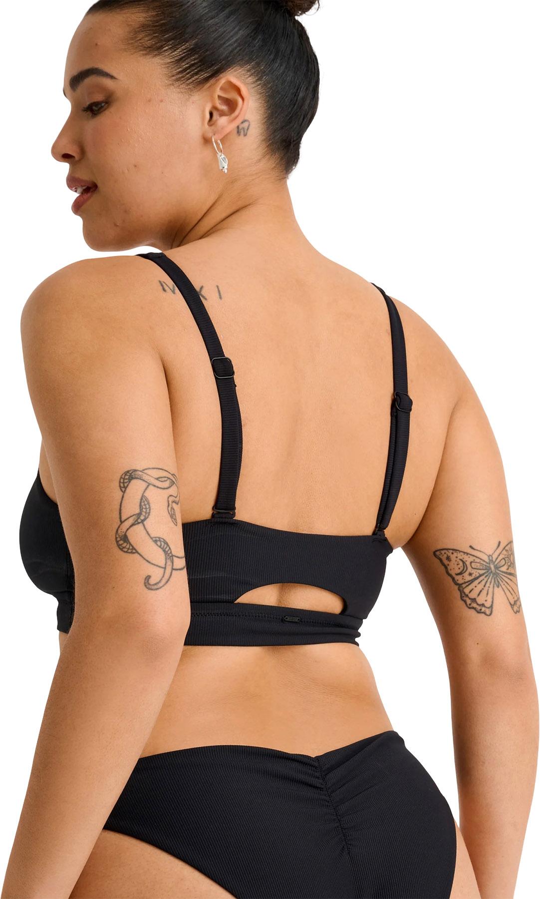 Product gallery image number 3 for product Rib Crop Bikini Top with Cutout - Women's