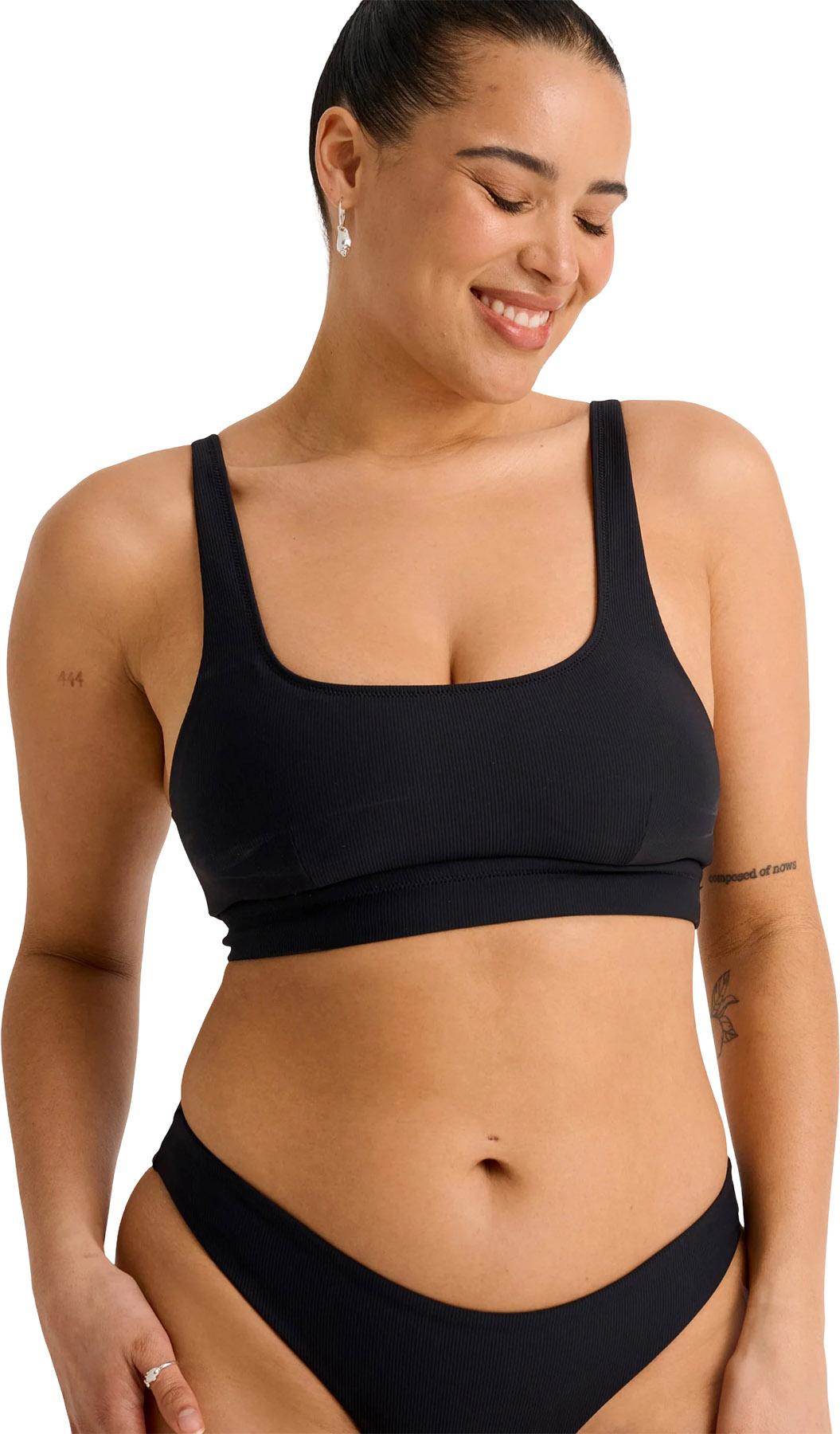 Product gallery image number 4 for product Rib Crop Bikini Top with Cutout - Women's
