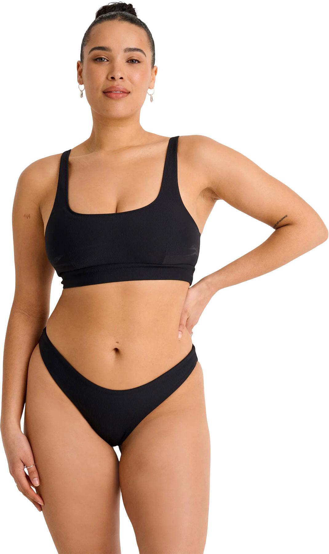 Product image for Rib Crop Bikini Top with Cutout - Women's