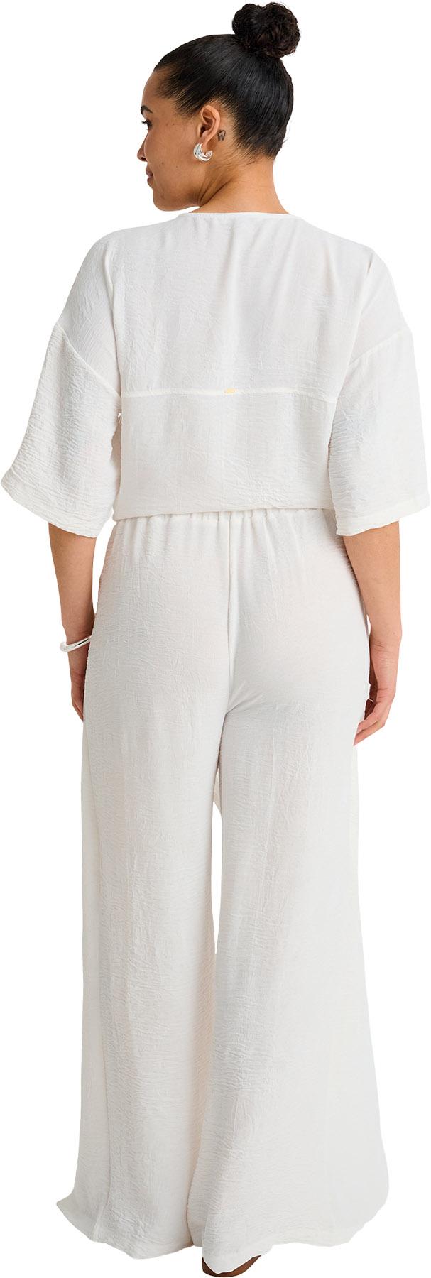 Product gallery image number 2 for product Front Tie Short Sleeve Cover-Up Blouse - Women's 