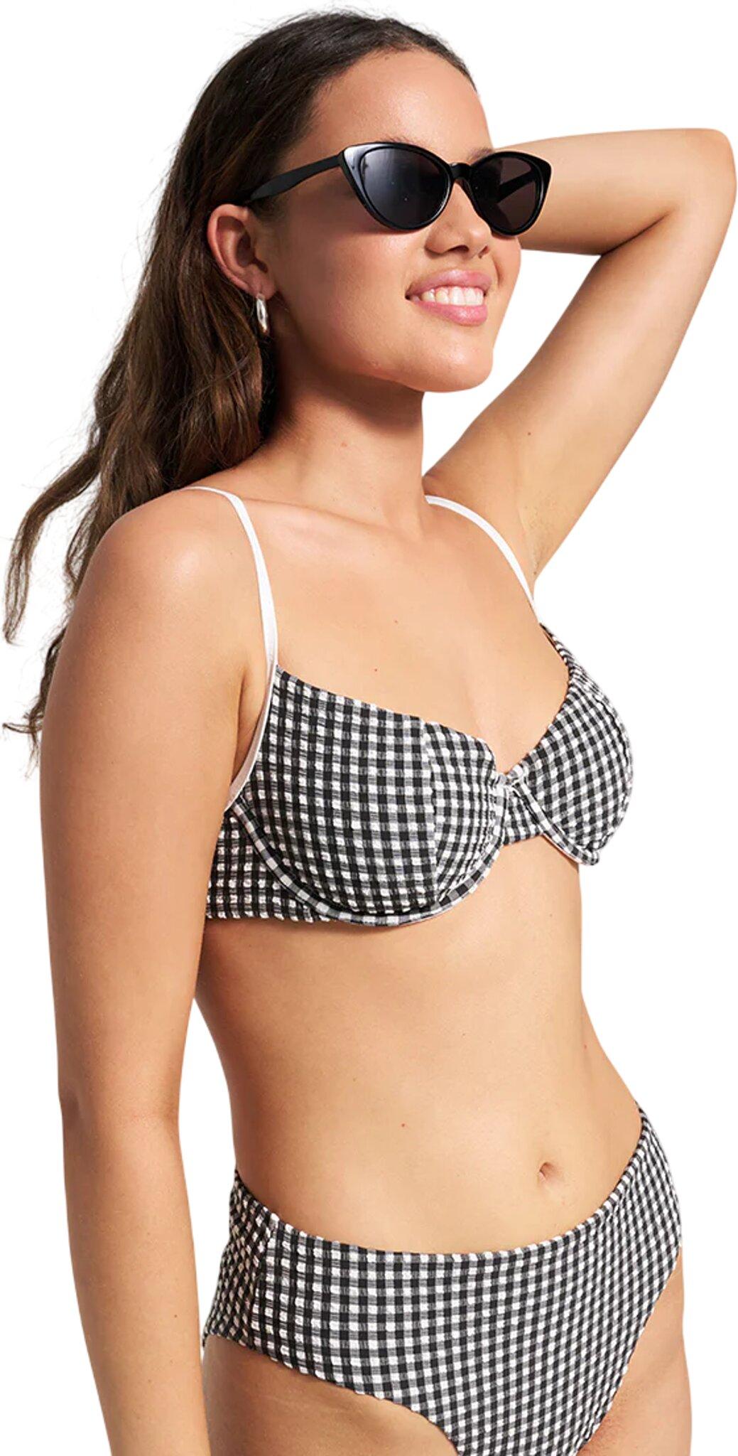 Product gallery image number 2 for product Biarritz Textured Retro Waist High-Leg Bikini Bottom - Women's