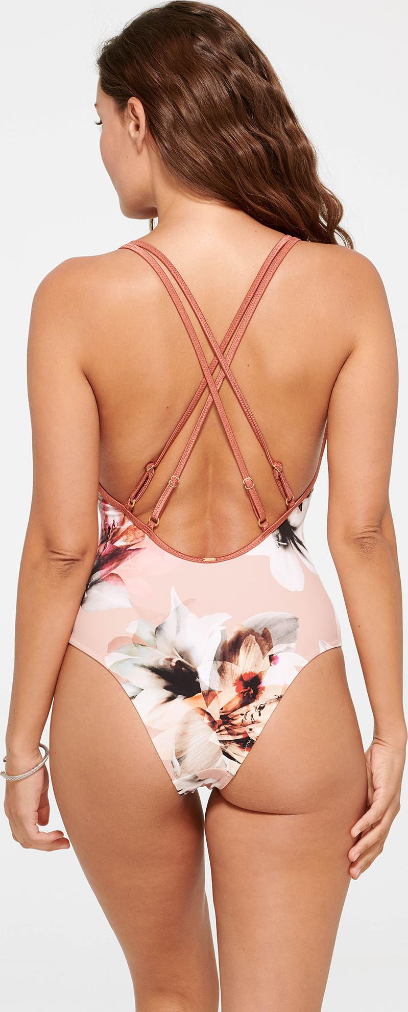 Product gallery image number 4 for product Maillot de bain une-pièce plongeant à dos croisé - Femme