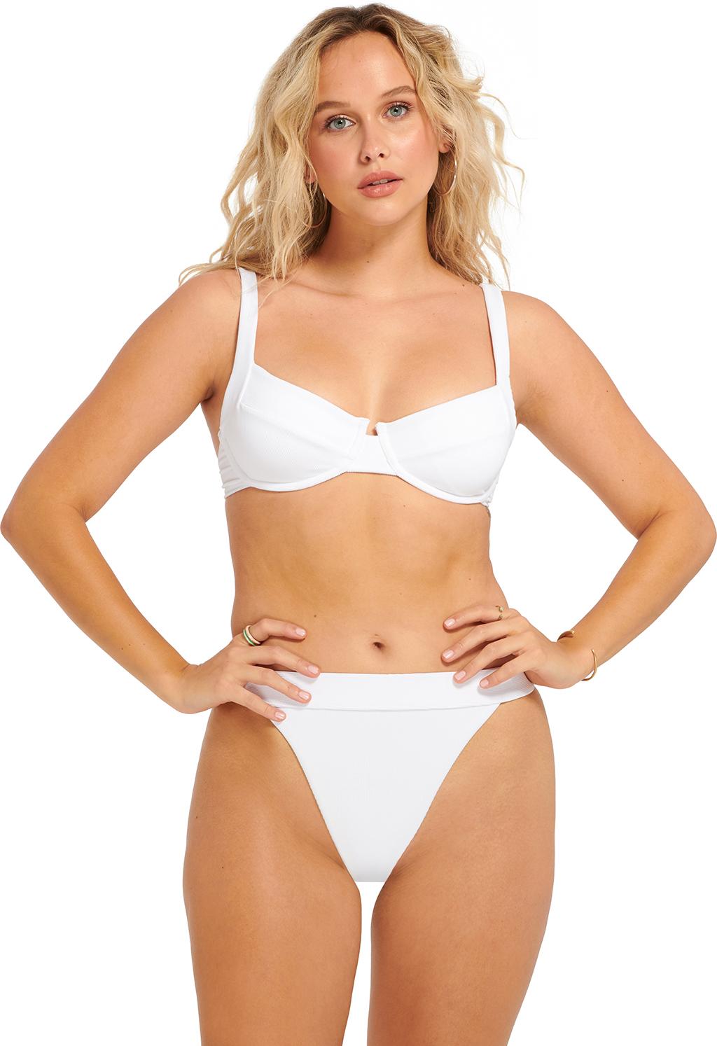 Image de produit pour Haut de bikini côtelé à armatures - Femme