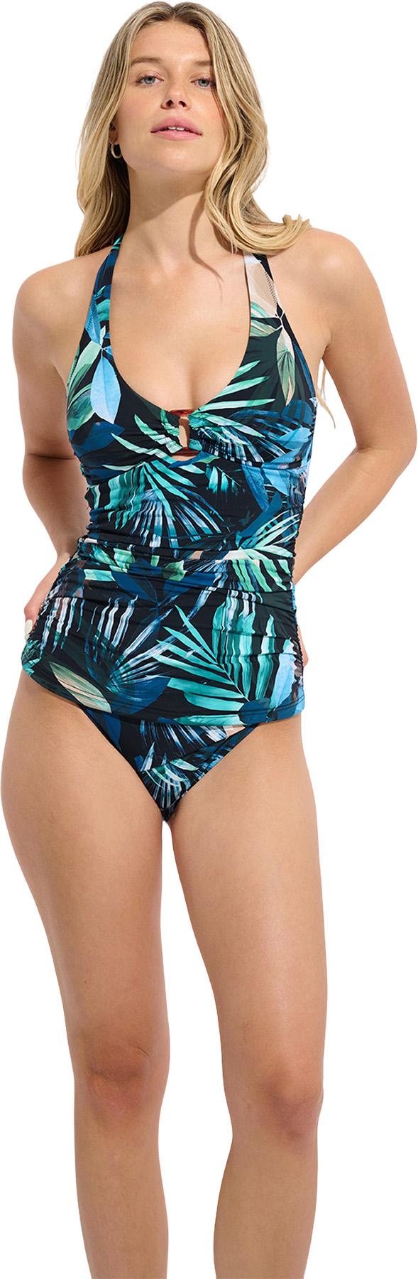 Image de produit pour Haut de bain tankini halter avec bonnets amovibles - Femme