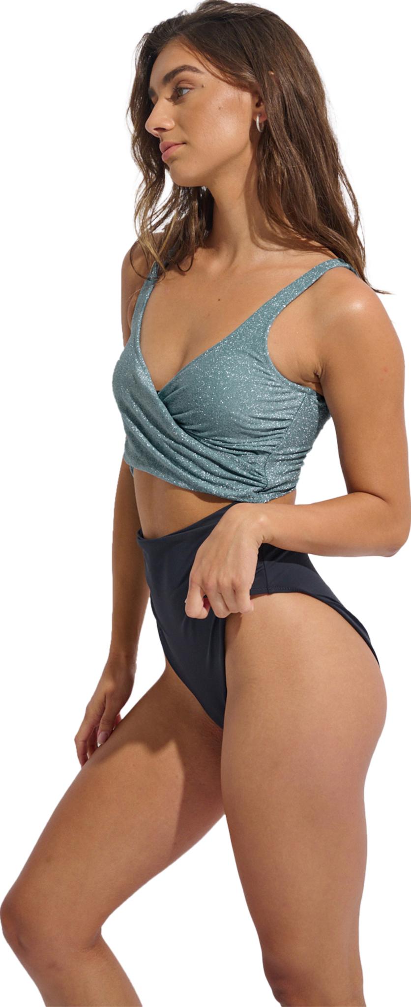 Numéro de l'image de la galerie de produits 6 pour le produit Maillot de bain une pièce froncé croisé échancré scintillant - Femme