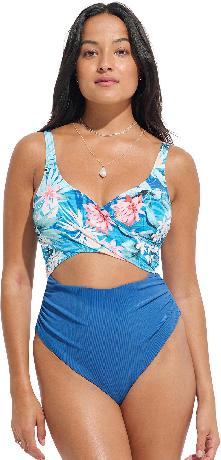 Product image for Stormy High-Cut Wrap Shirred One-Piece Swimsuit - Women's