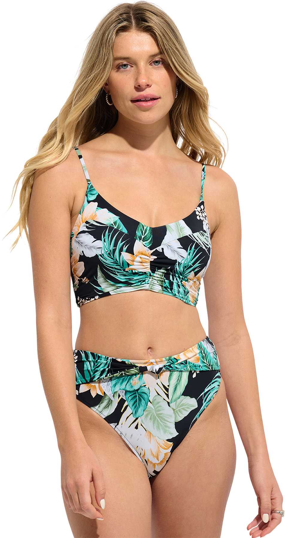 Image de produit pour Bas de bain taille haute avec noeud devant - Femme