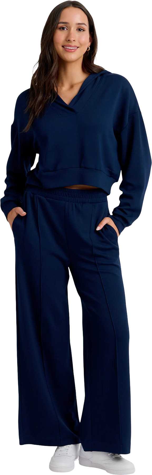 Image de produit pour Chandail à capuchon en tricot cool - Femme