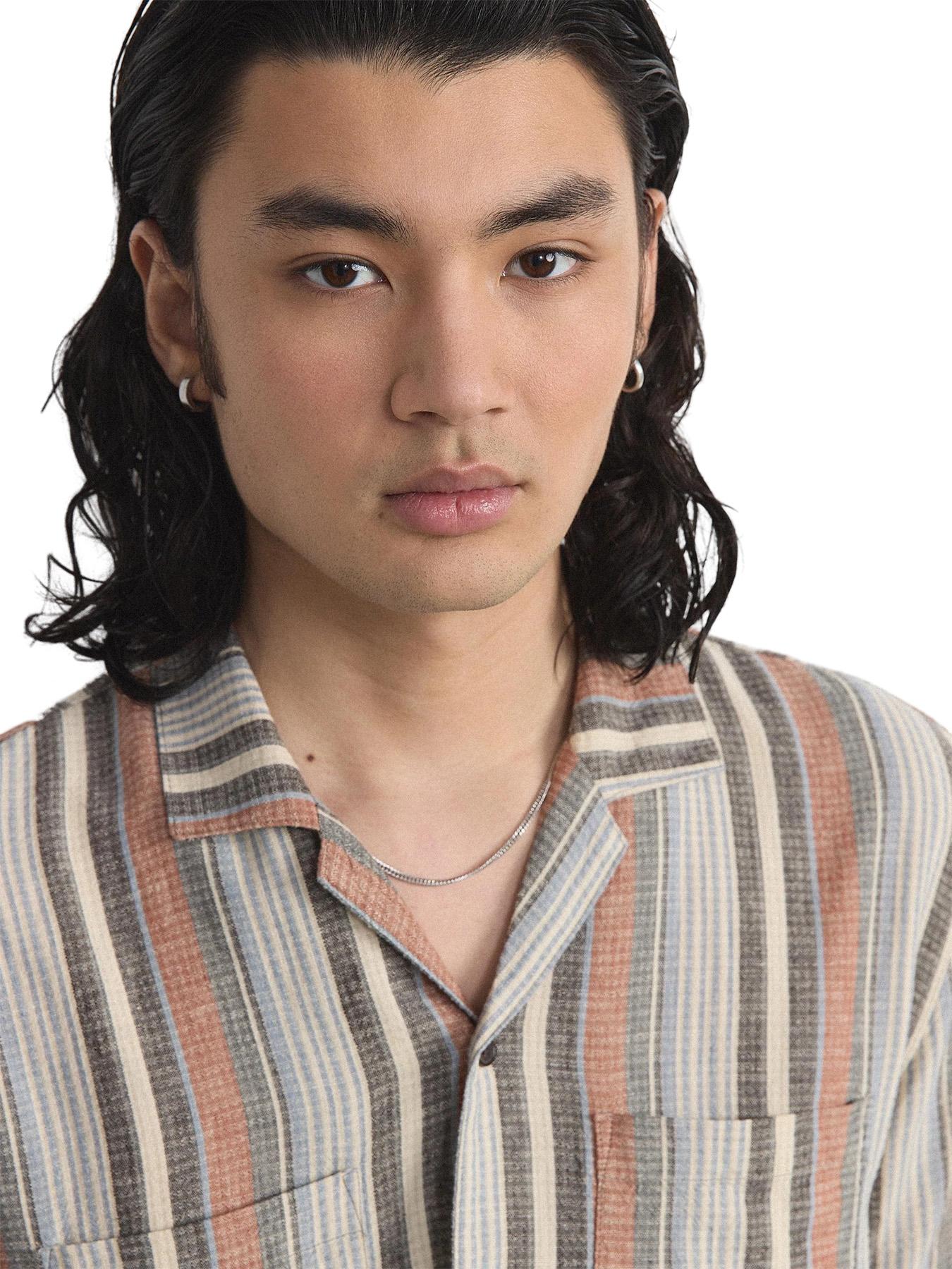 Product gallery image number 3 for product Striped Camp Collar Shirt - Men's