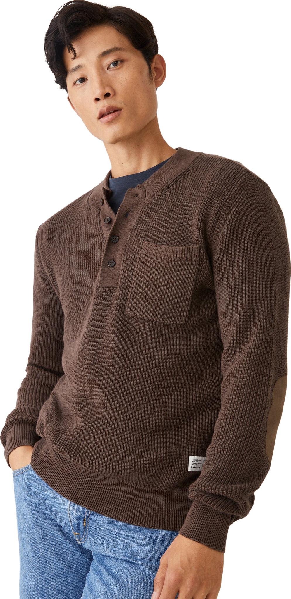 Product gallery image number 4 for product Ribbed Henley Utility Sweater - Men's