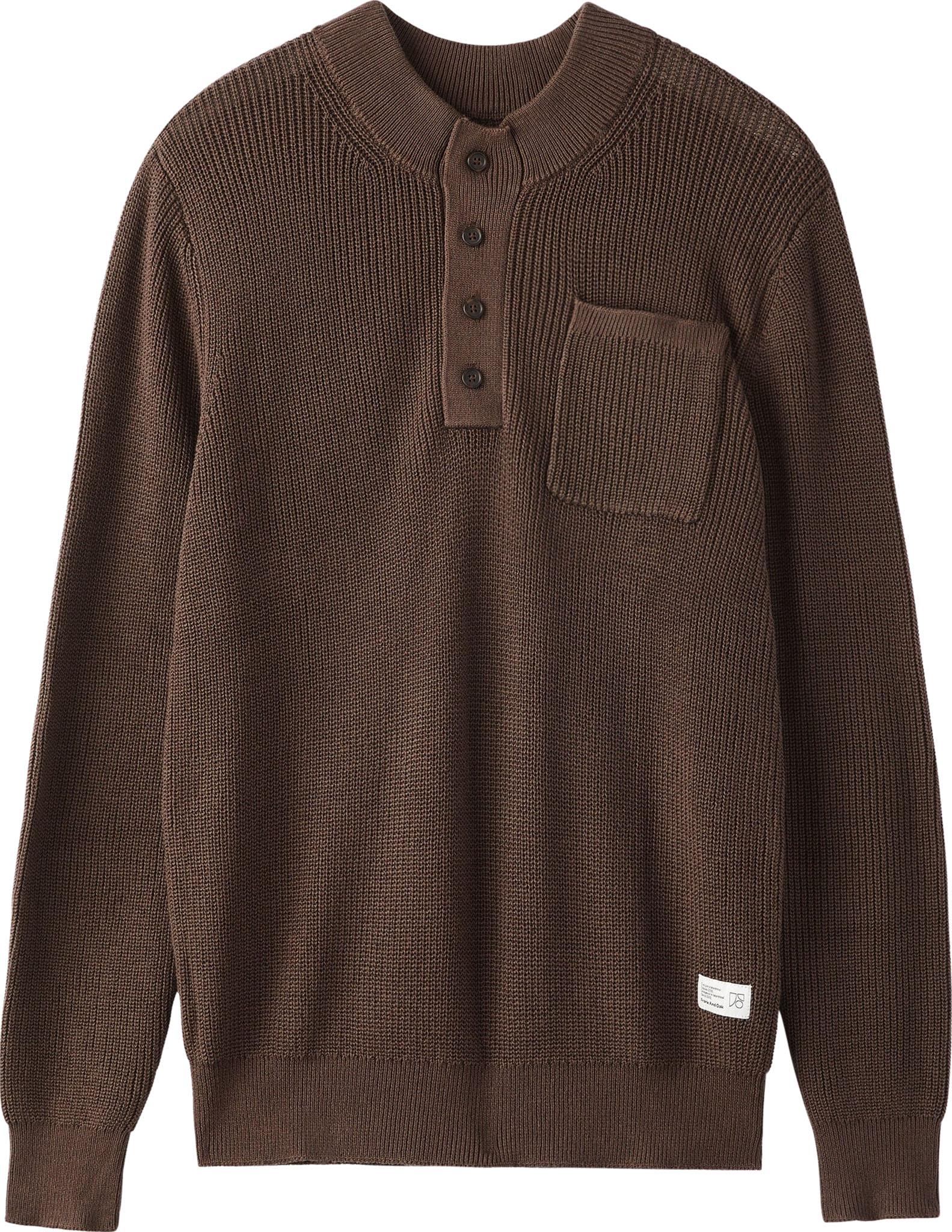 Product gallery image number 1 for product Ribbed Henley Utility Sweater - Men's