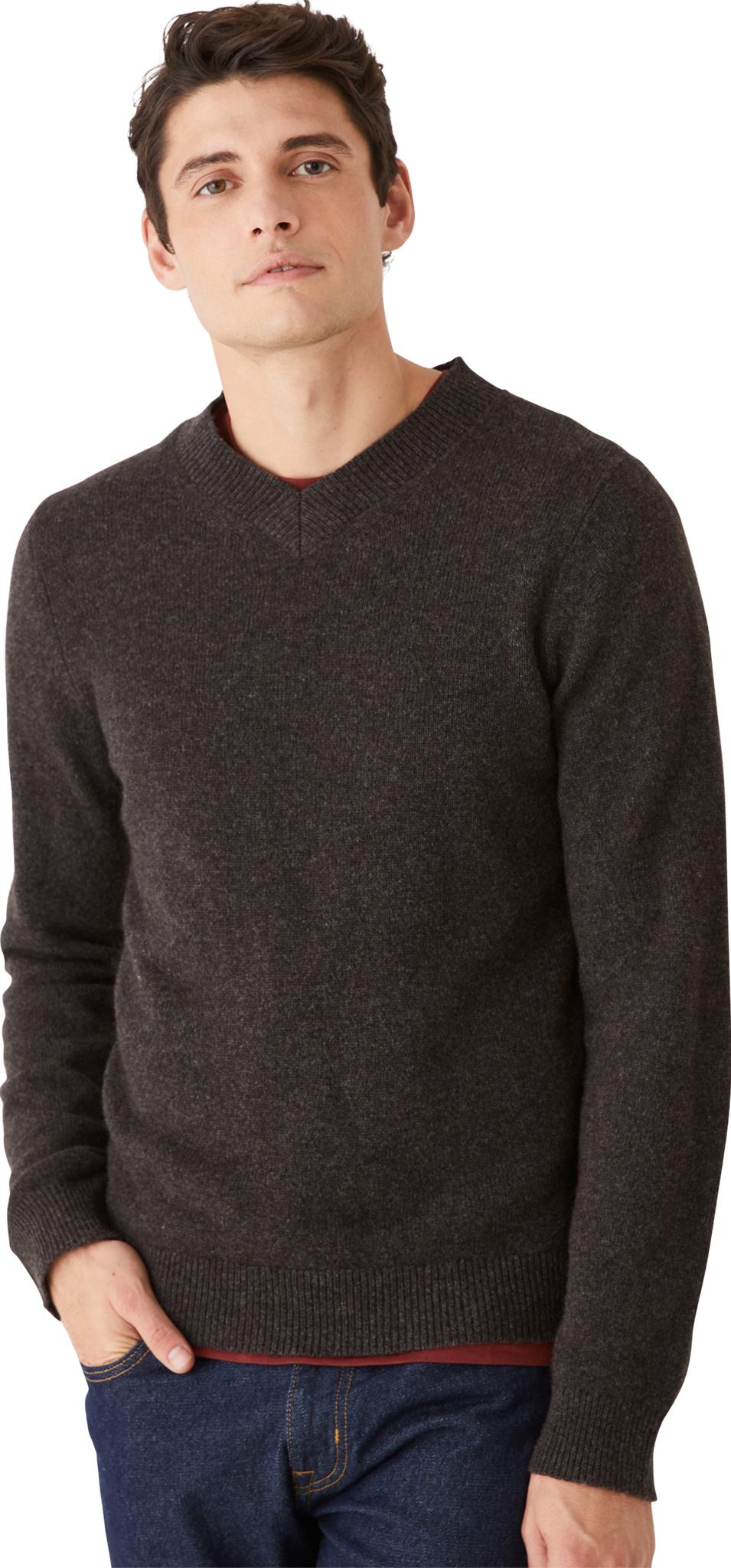 Product gallery image number 3 for product Yak Wool V-Neck Sweater - Men's