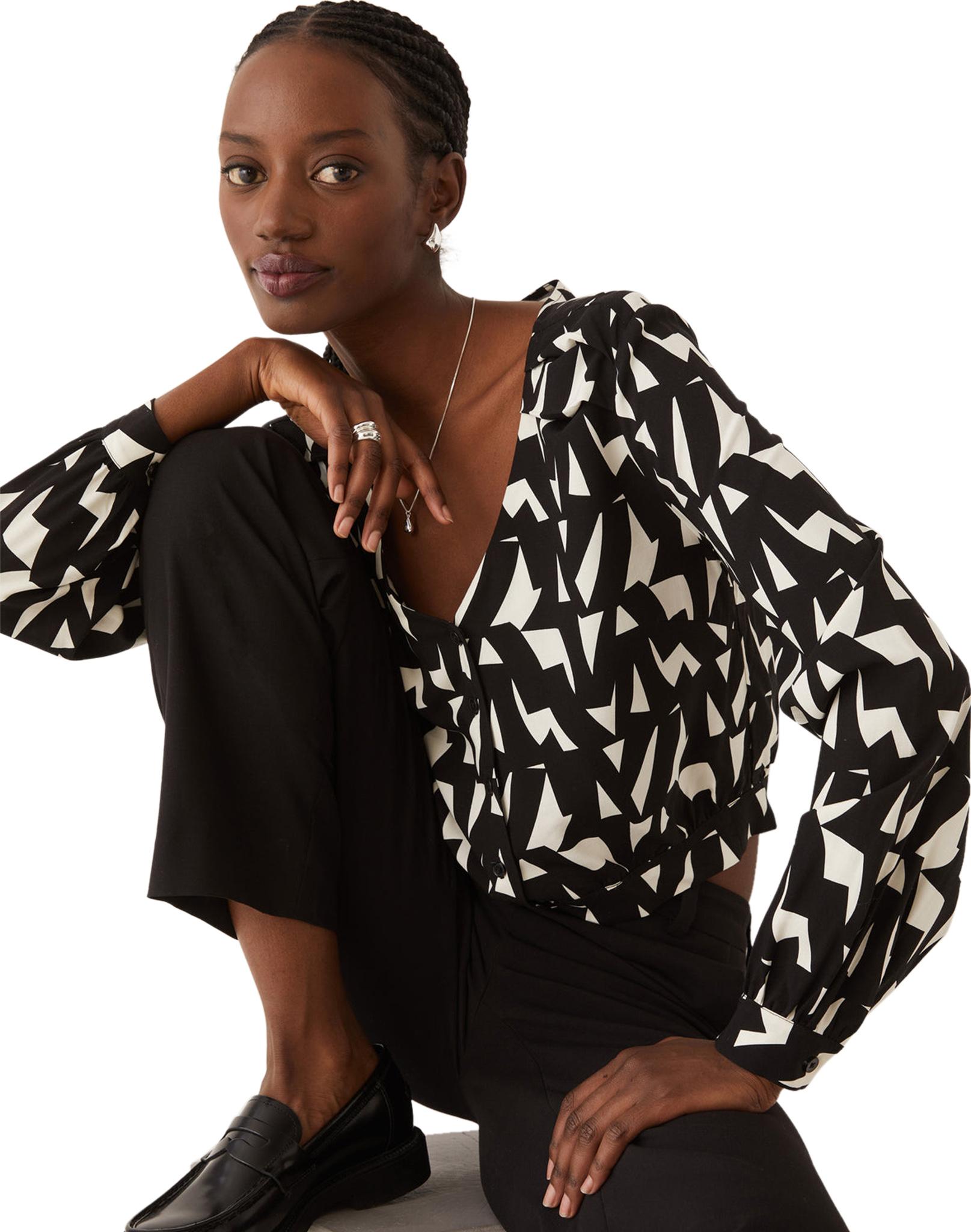 Product gallery image number 5 for product Printed Long Sleeve Blouse - Women's