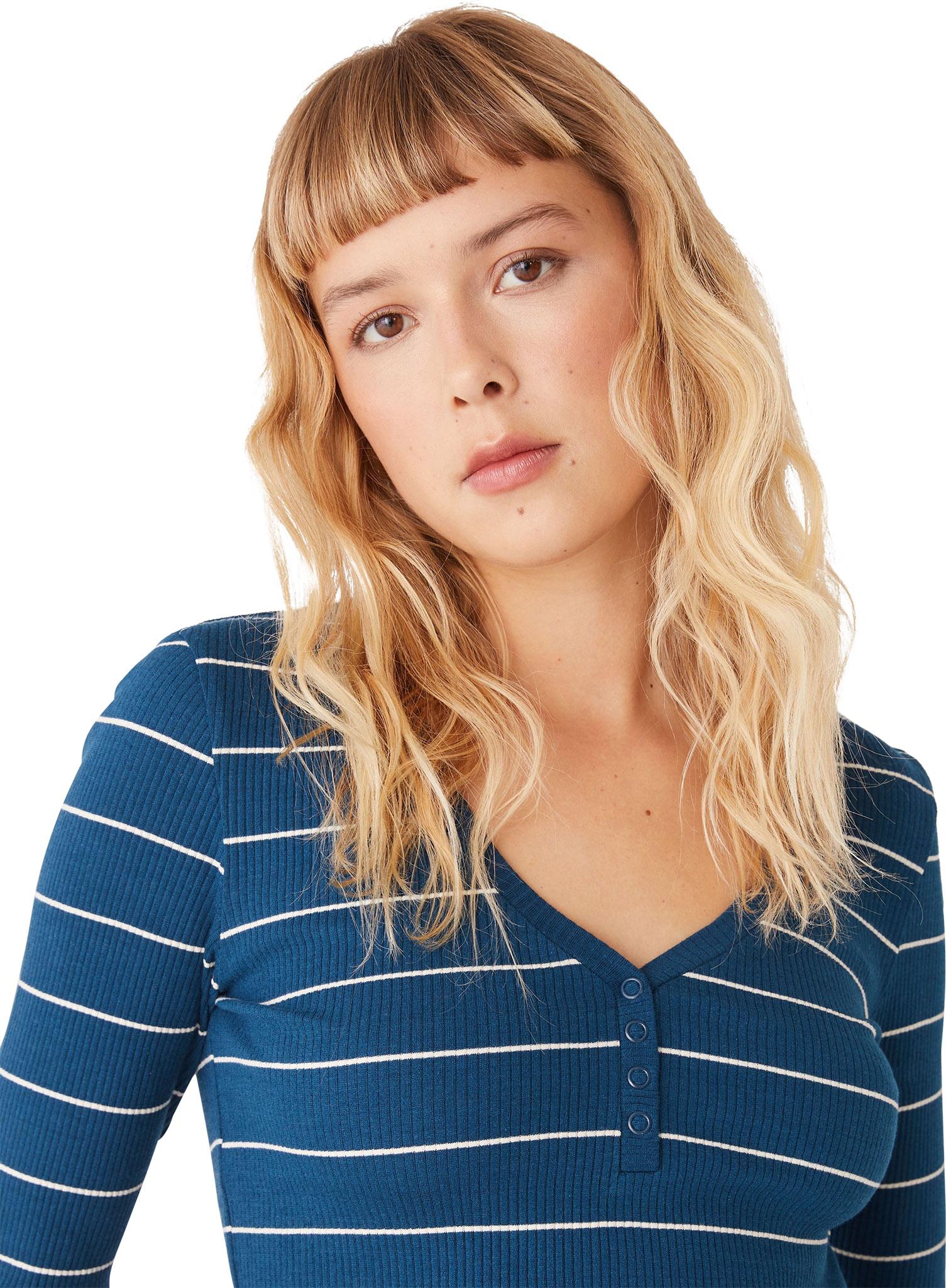 Product gallery image number 3 for product Ribbed Henley Top - Women's