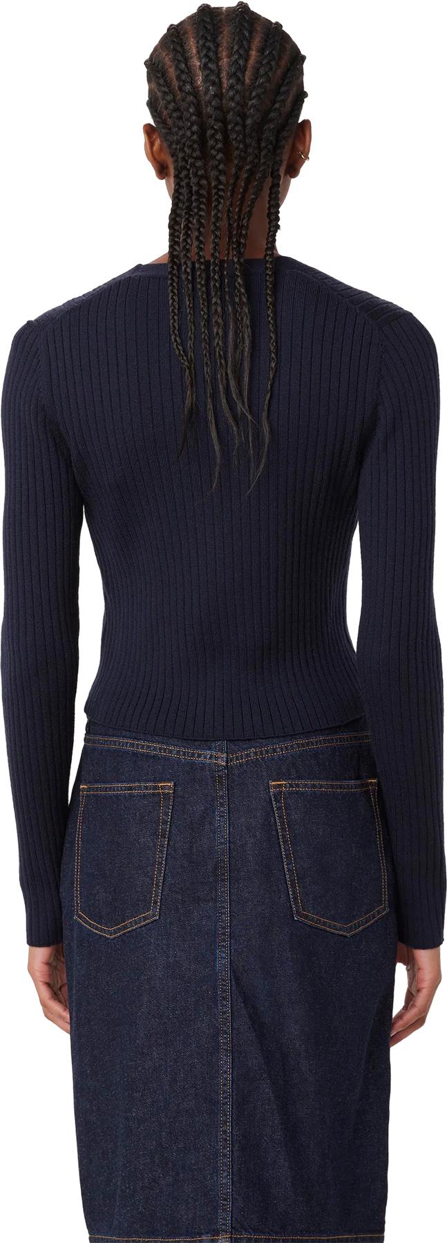 Numéro de l'image de la galerie de produits 2 pour le produit Cardigan à col en V en mérinos - Femme