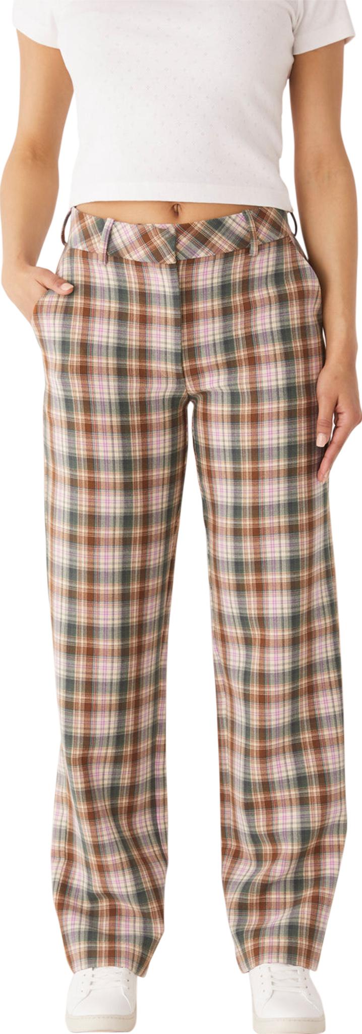 Product gallery image number 5 for product Jane Double Weave Plaid Straight Leg Pant - Women's
