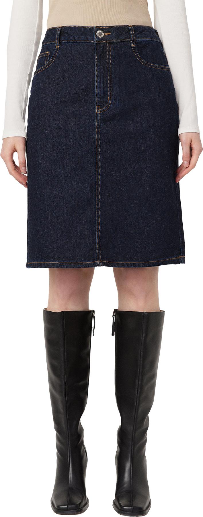 Numéro de l'image de la galerie de produits 4 pour le produit Jupe mi-longue en jean - Femme