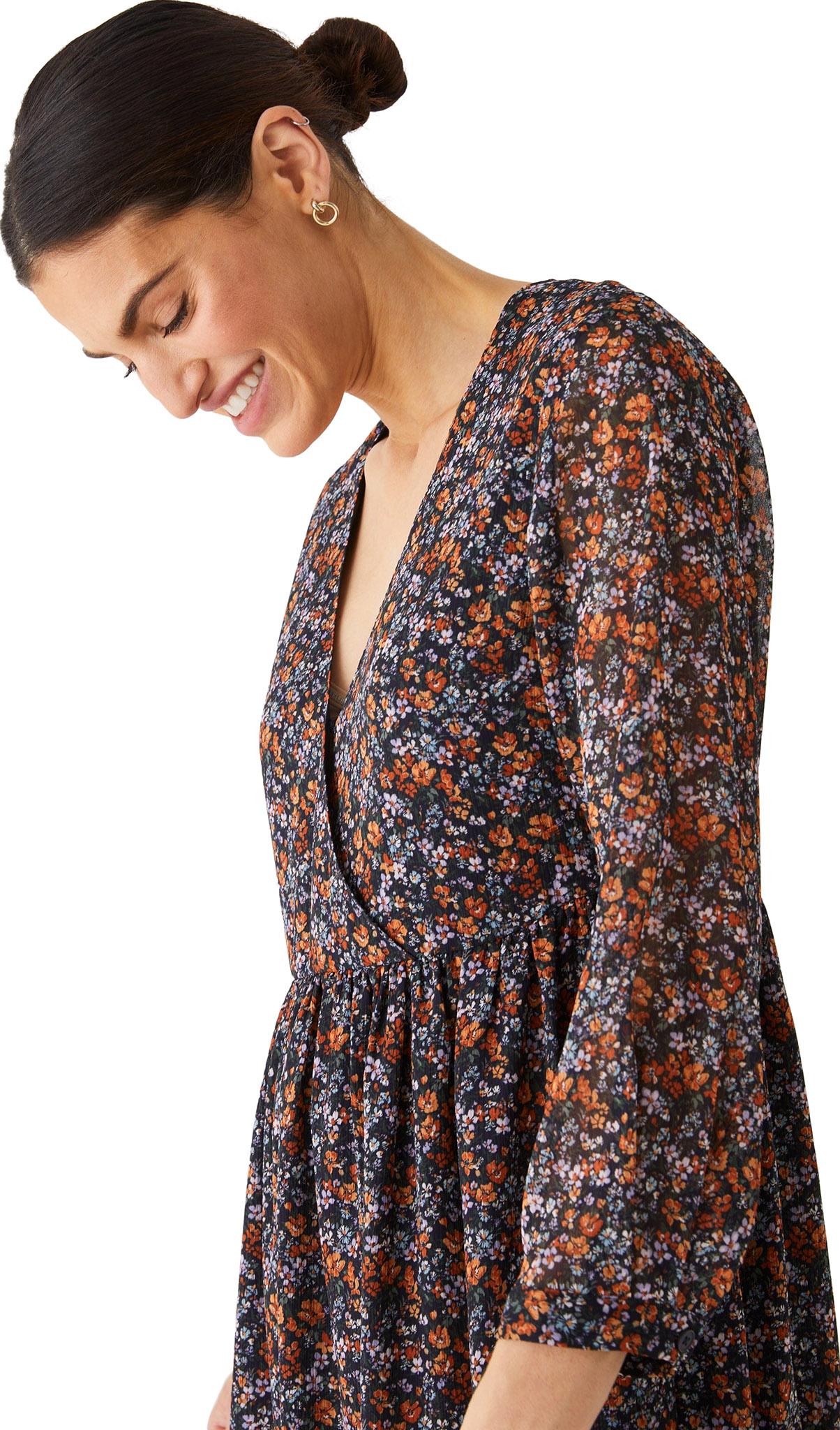 Product gallery image number 4 for product Printed Chiffon Long Sleeve Dress - Women's