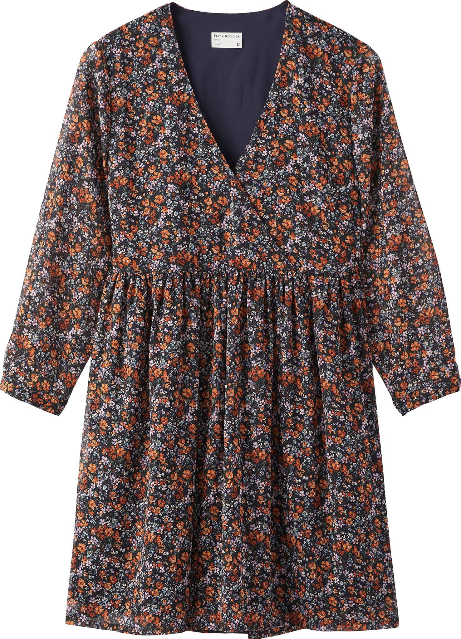 Product gallery image number 1 for product Printed Chiffon Long Sleeve Dress - Women's