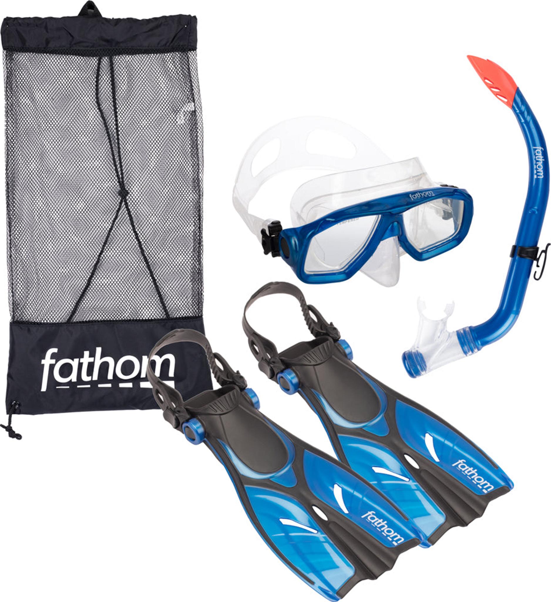 Product gallery image number 3 for product Ensemble masque tuba et palmes Aruba - Enfant