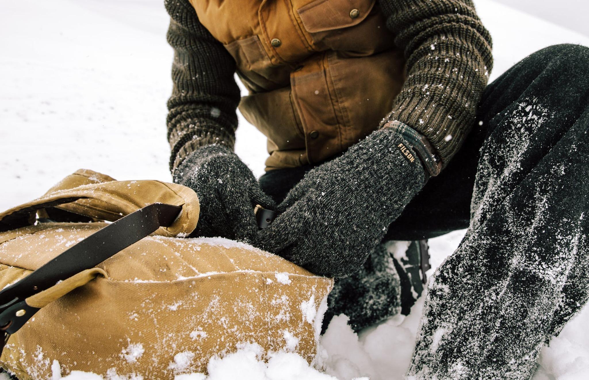 Product gallery image number 3 for product Full Finger Knit Gloves - Men's