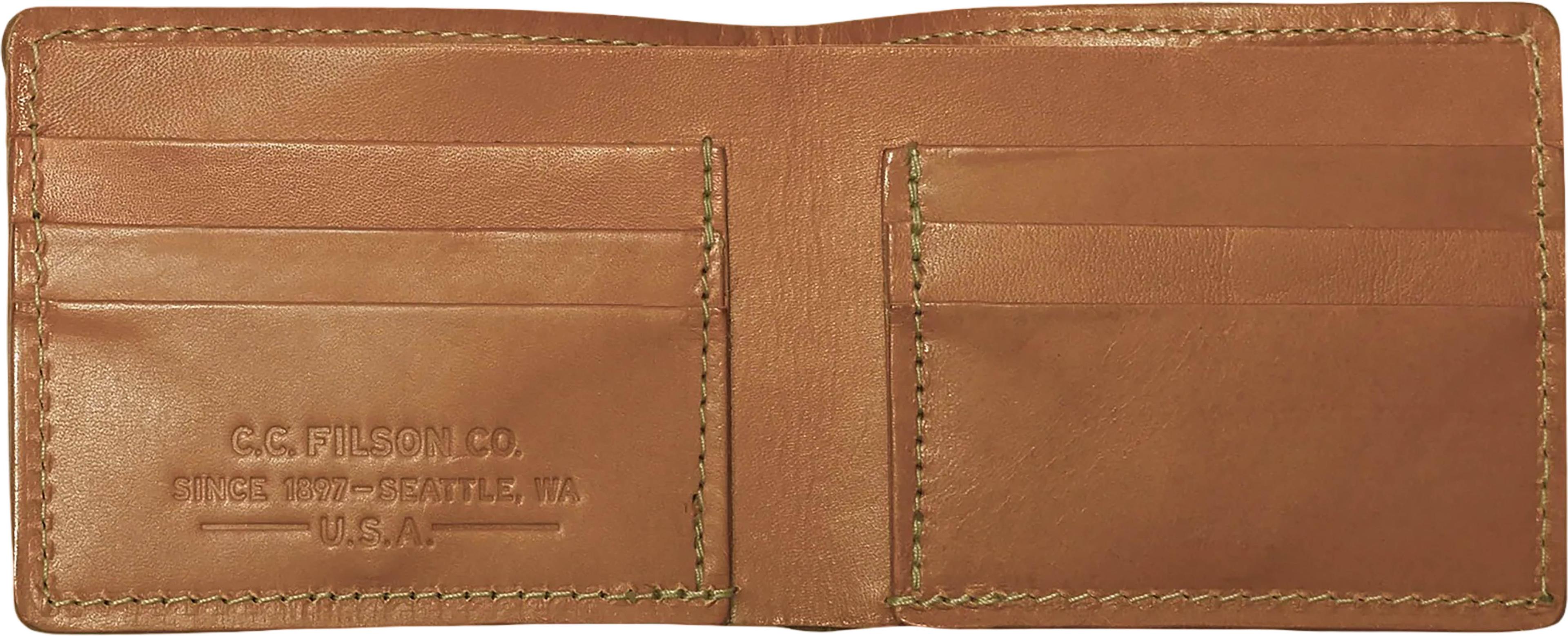 Product gallery image number 3 for product Portefeuille à deux volets en cuir à bride - Unisexe