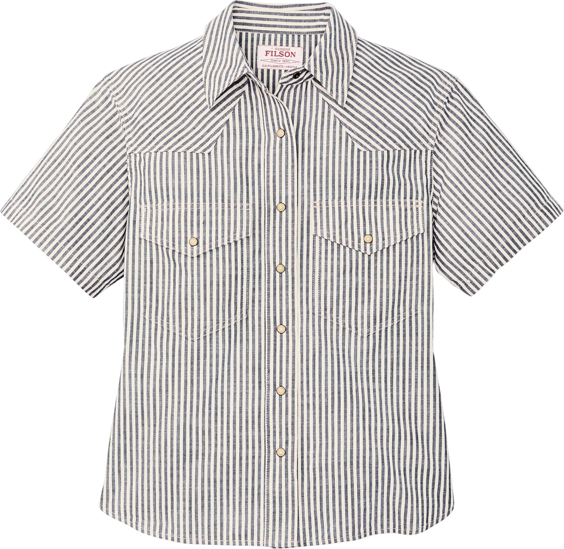 Product image for Chemise à manches courtes en chambray Western - Femme