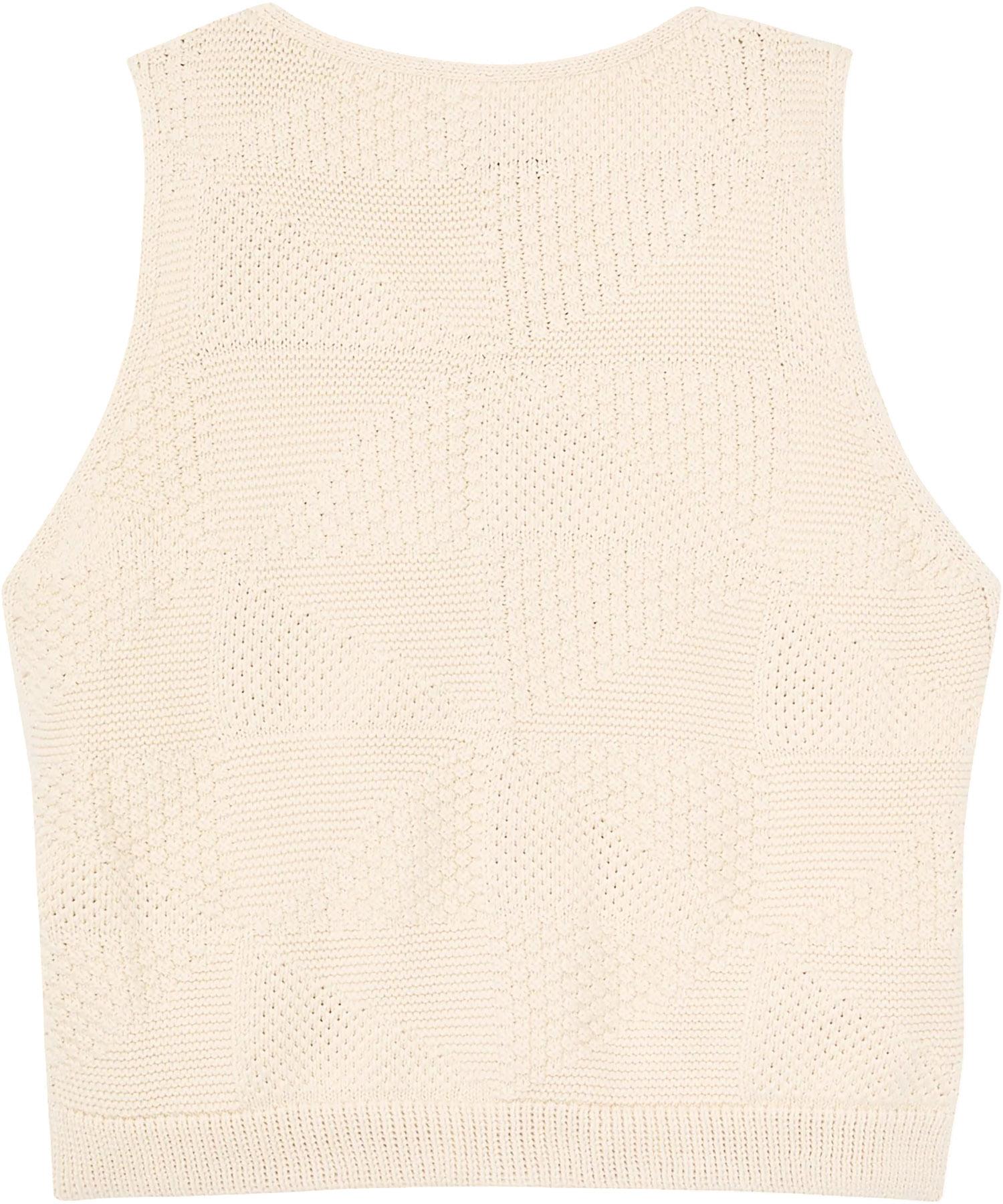 Product gallery image number 3 for product Chandail sans manches en coton - Femme