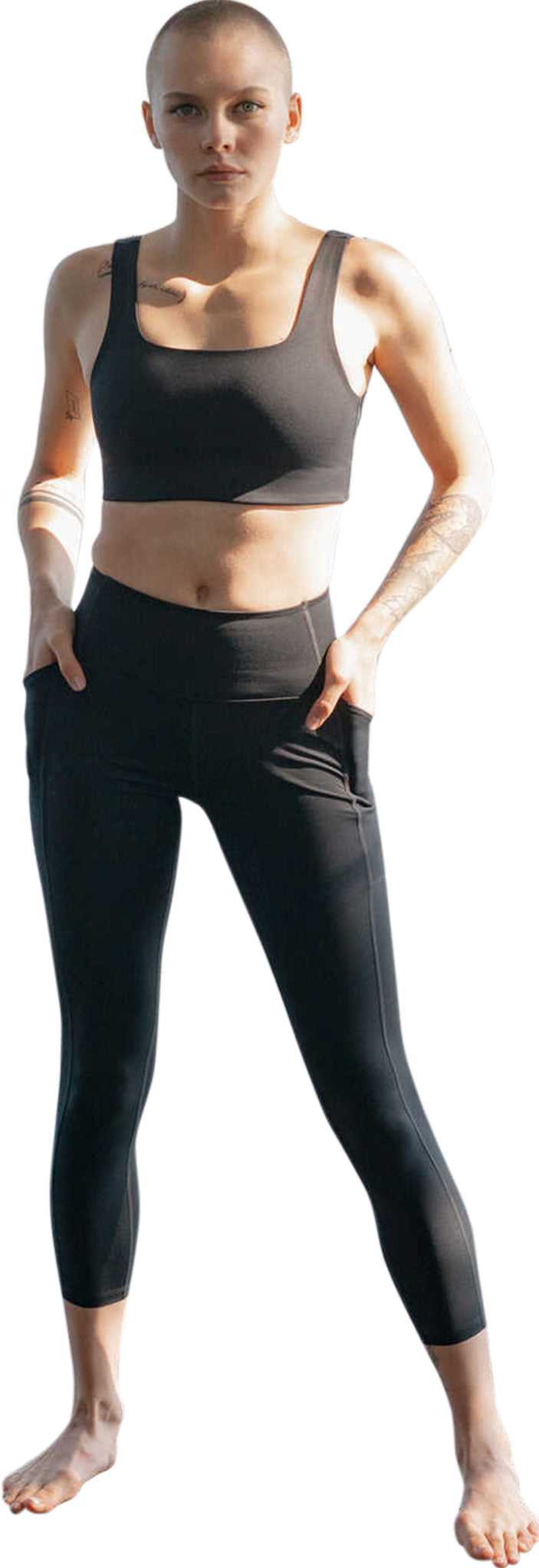 Image de produit pour Legging à taille haute 23,75 pouces compressif avec poches - Femme