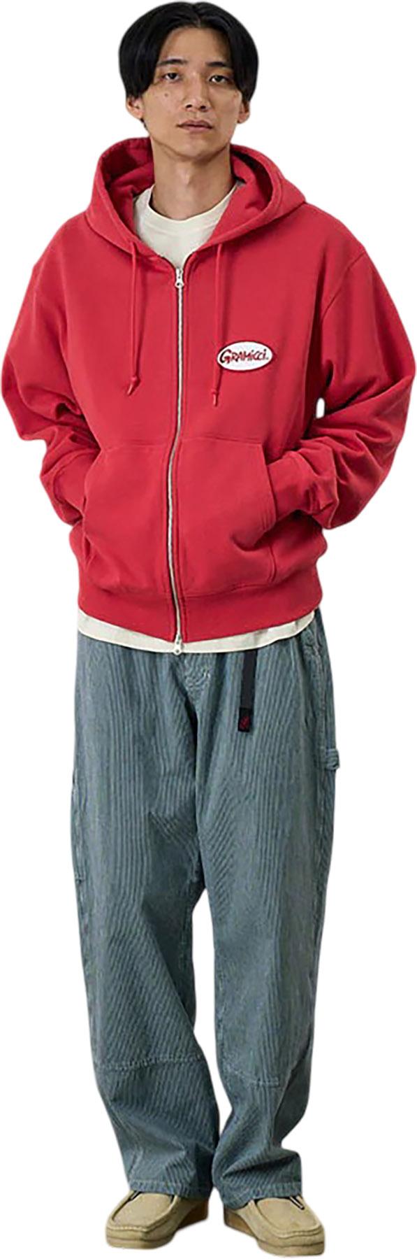 Product gallery image number 3 for product Oval Patch Zip Hooded Sweatshirt - Unisex