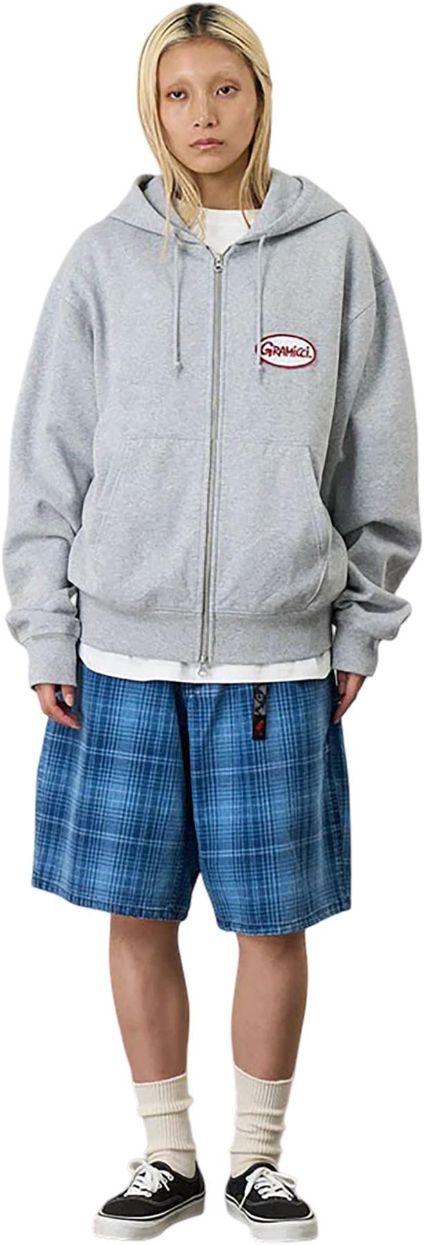 Product gallery image number 3 for product Oval Patch Zip Hooded Sweatshirt - Unisex