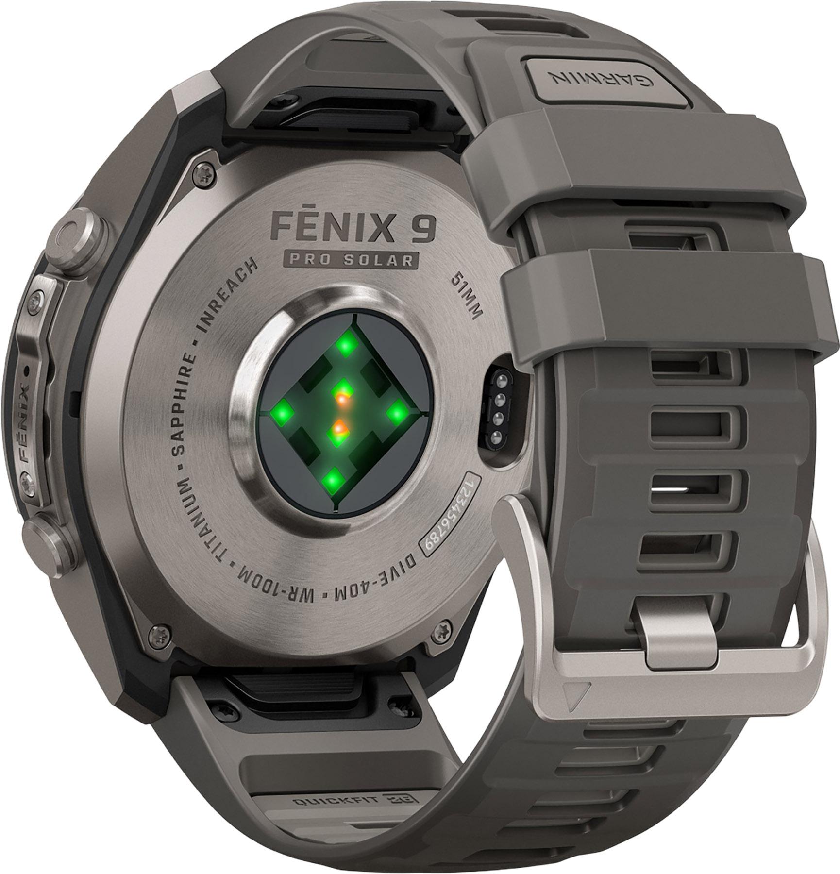 Product gallery image number 2 for product fēnix 9 Pro Solar inReach 51 mm Multisport GPS Smartwatch
