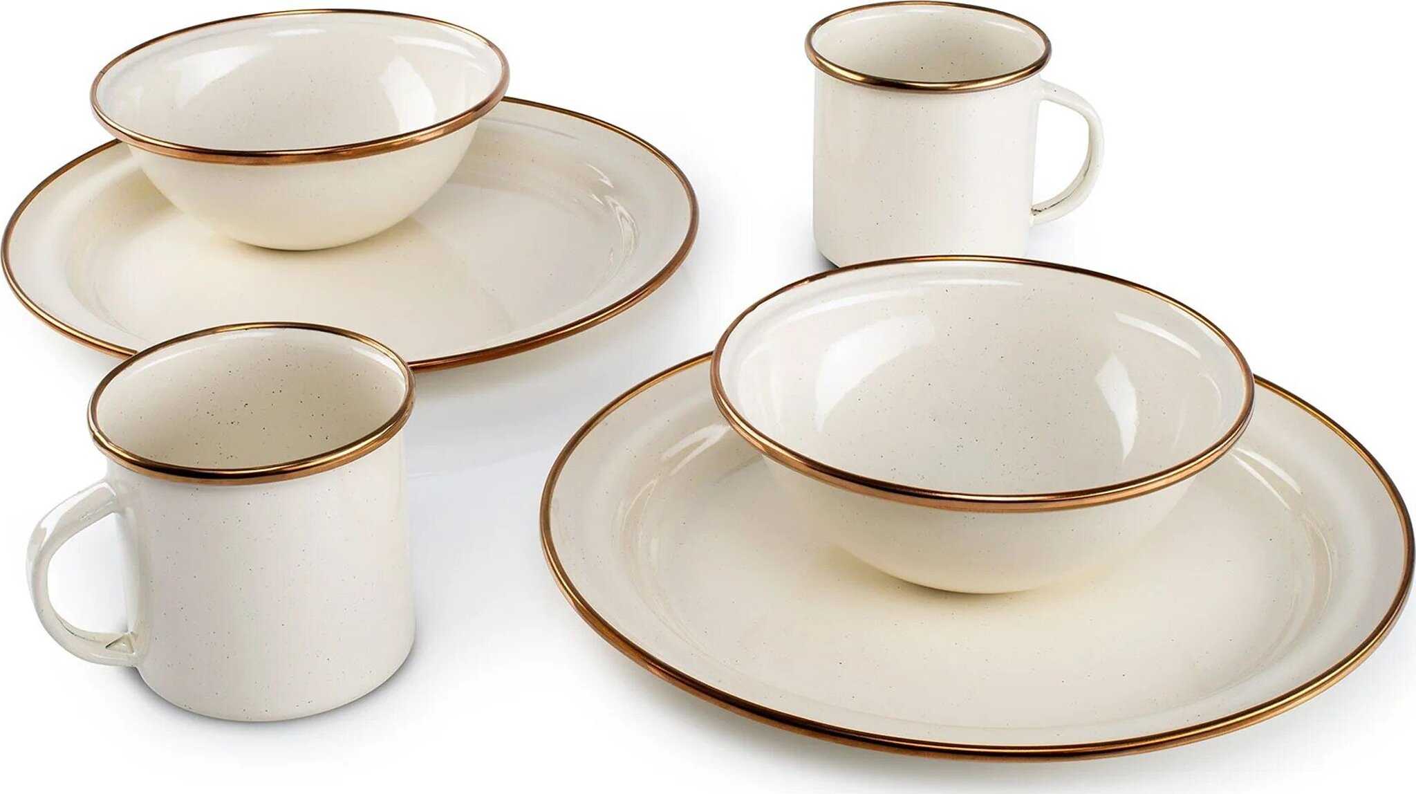 Product image for Mesa 2 Person Enamelware Tableset