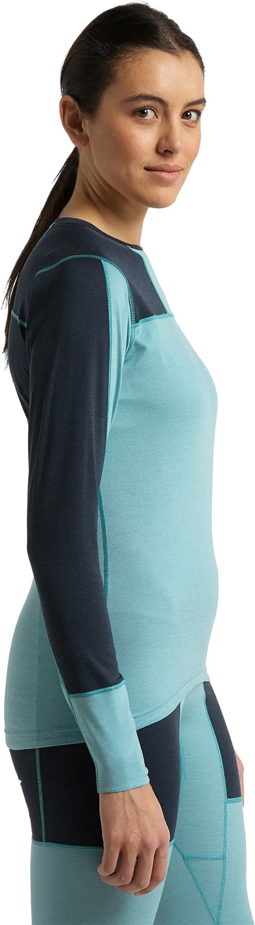 Product gallery image number 2 for product Natural Blend Tech Crew Neck Base Layer Top - Women's