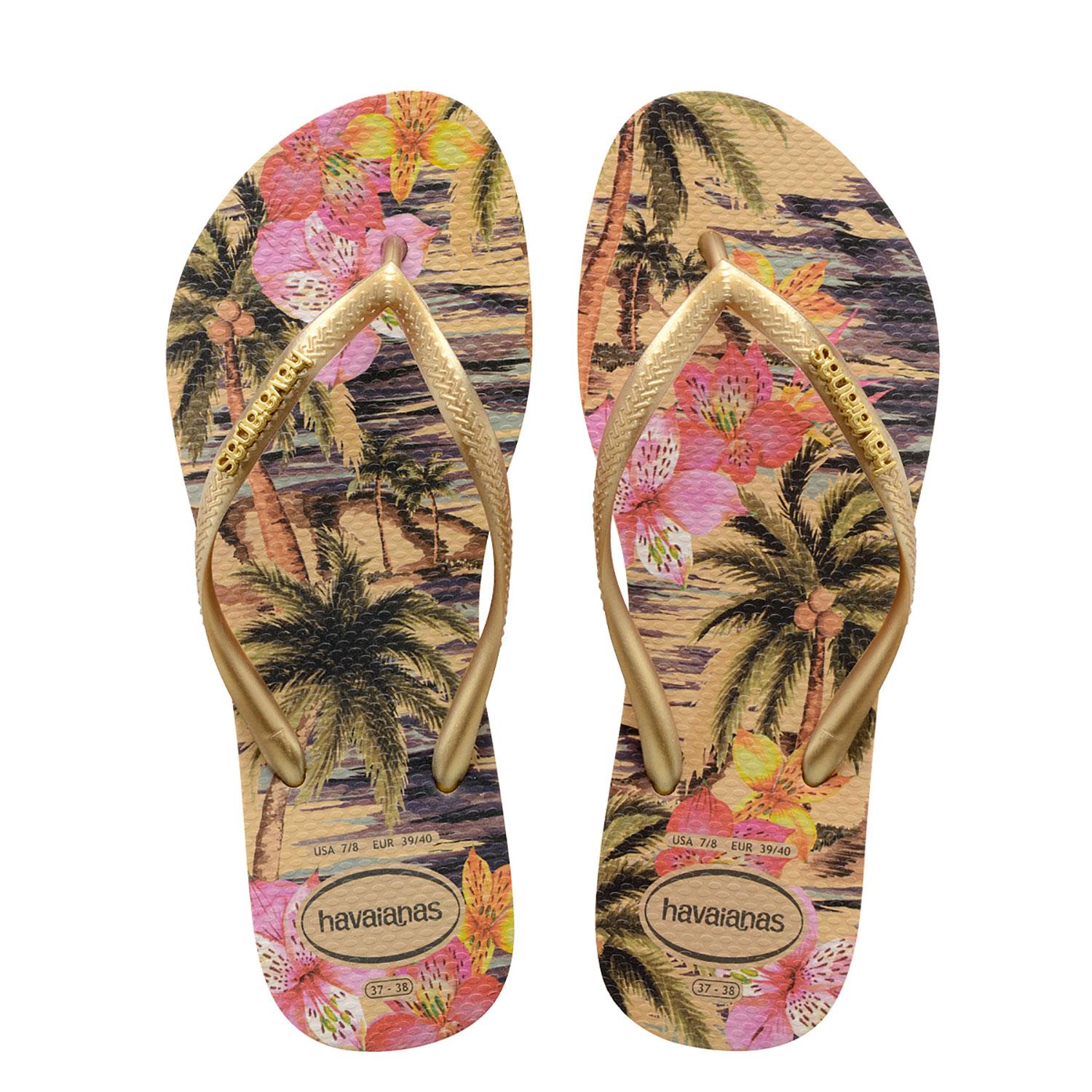Product gallery image number 1 for product Slim Tropical Flip Flops - Women's