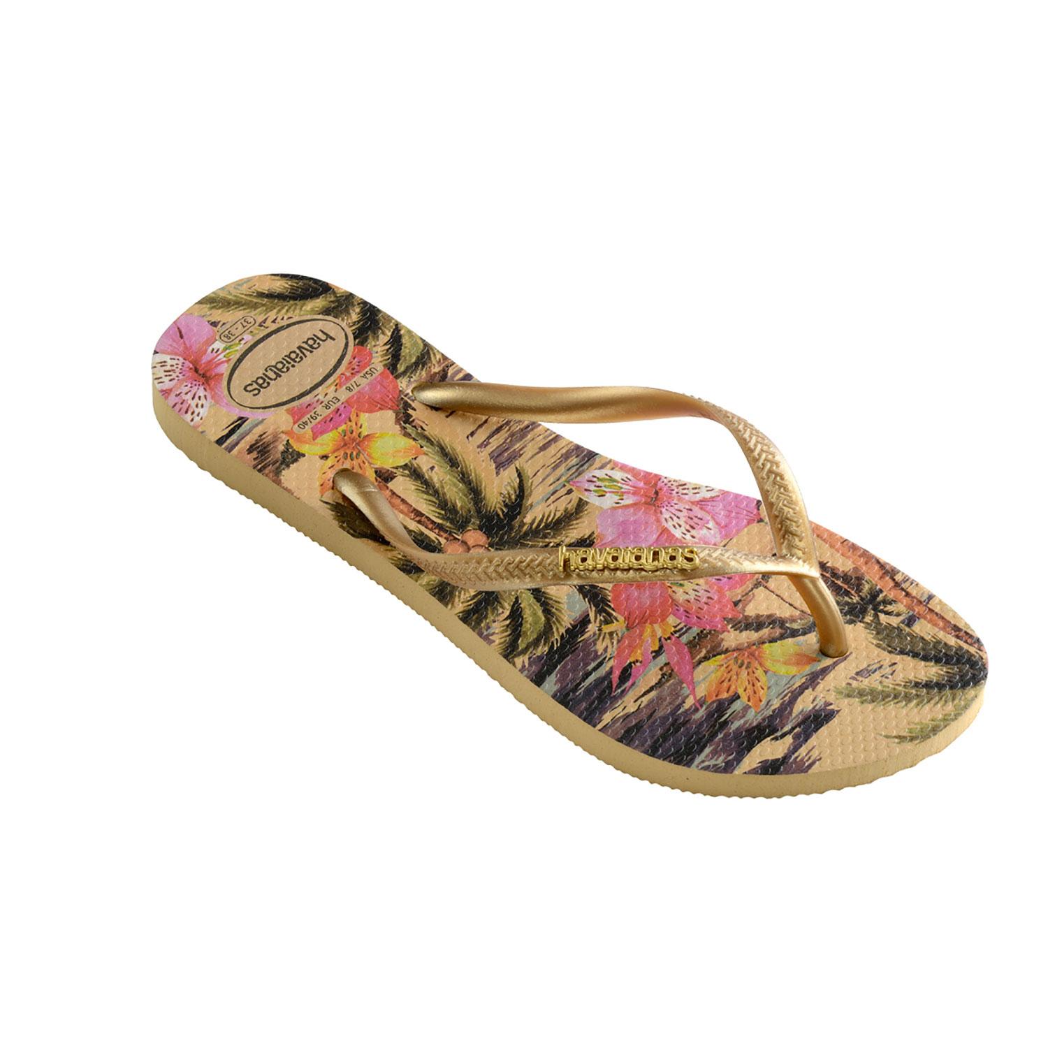 Product gallery image number 2 for product Slim Tropical Flip Flops - Women's