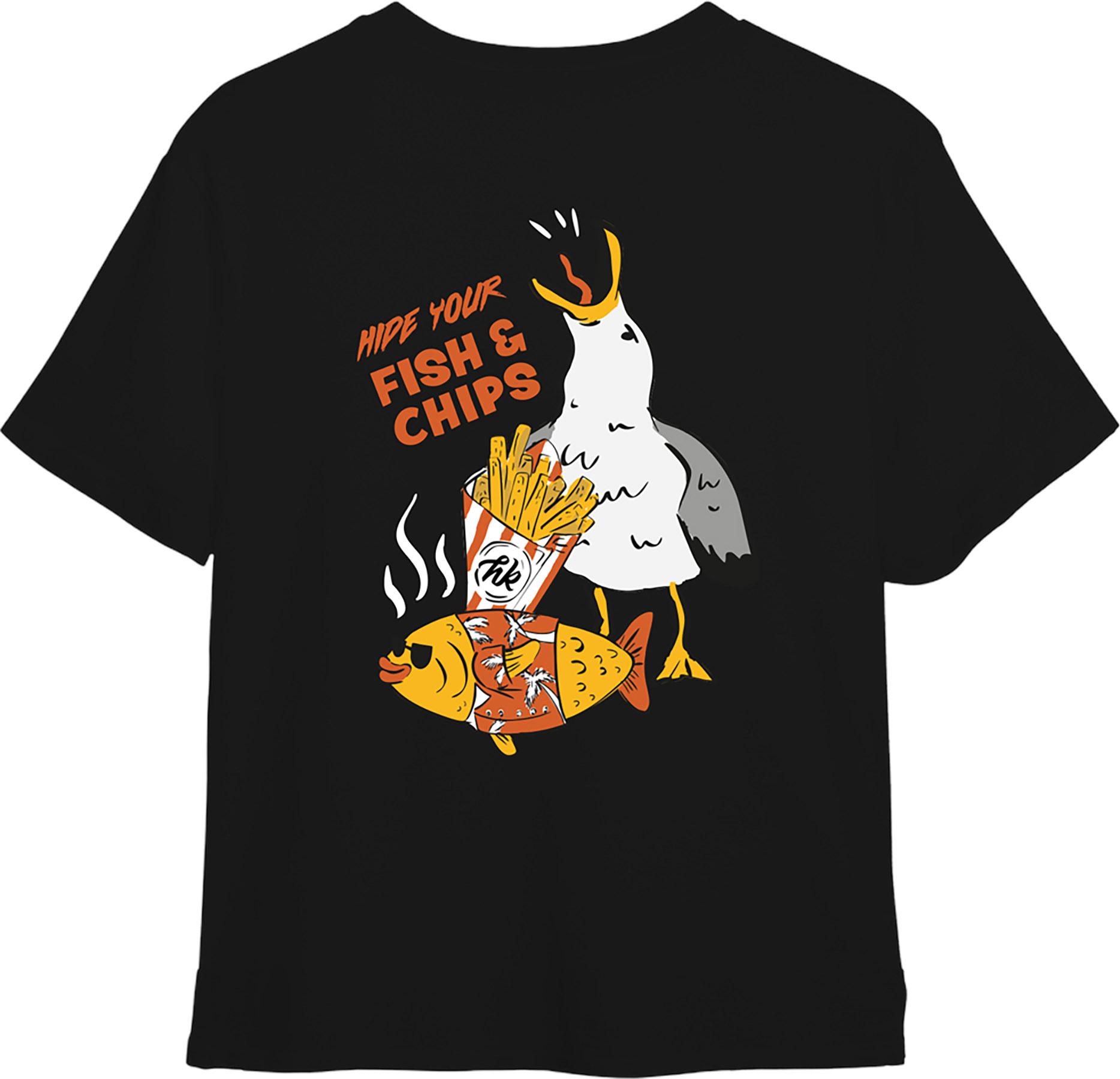 Product gallery image number 3 for product T-shirt Fish and Chips - Enfant
