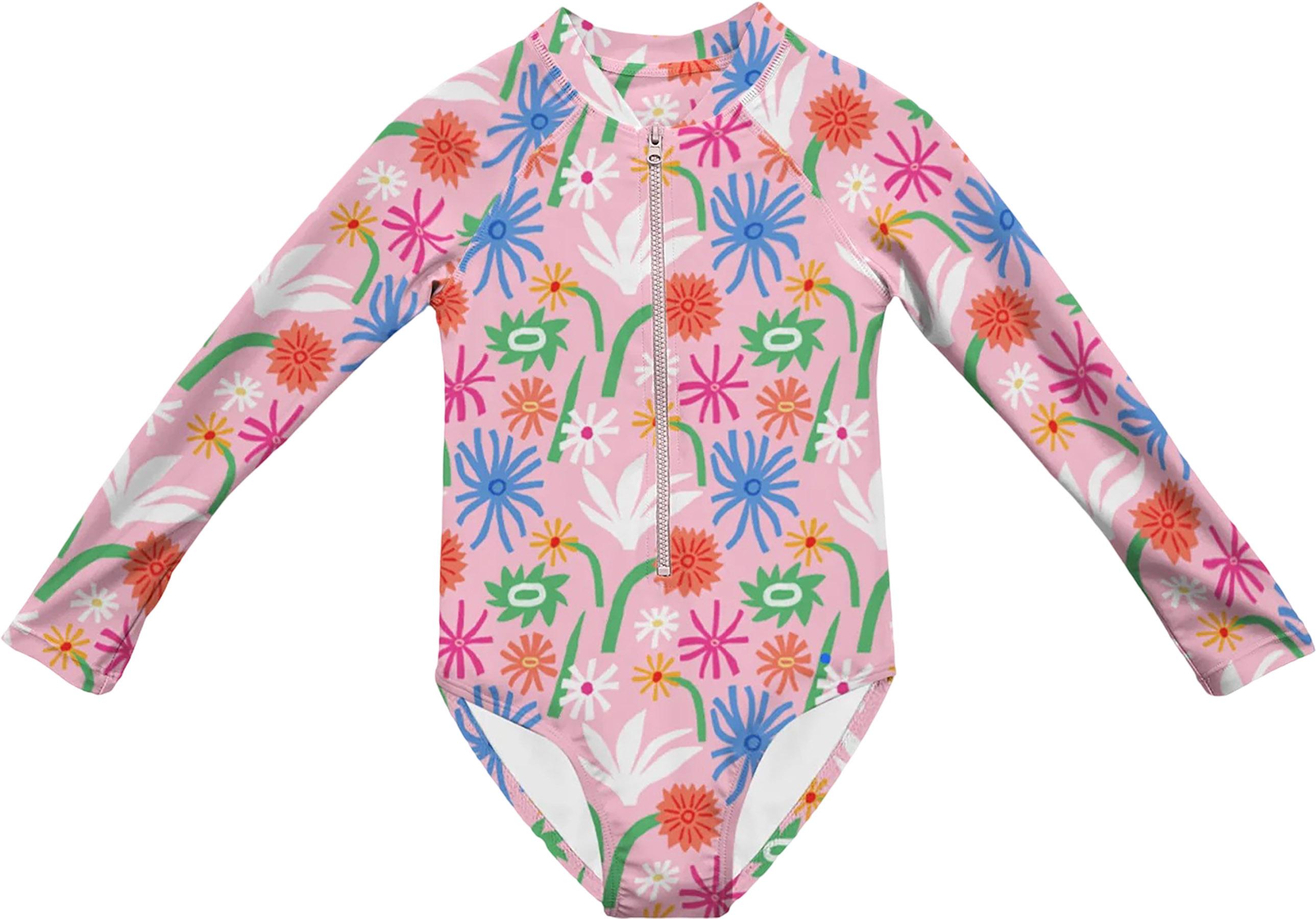 Product image for Garden Groove Long Sleeve One Piece Swimsuit - Girls