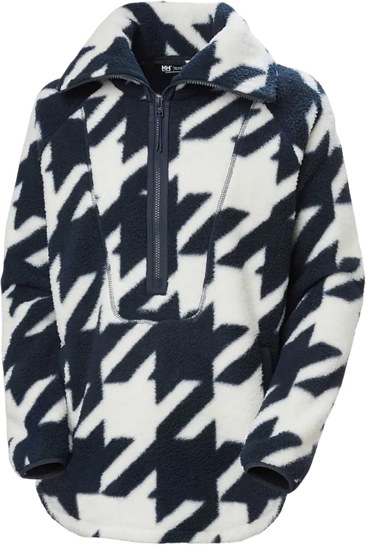 Navy Houndstooth Aop