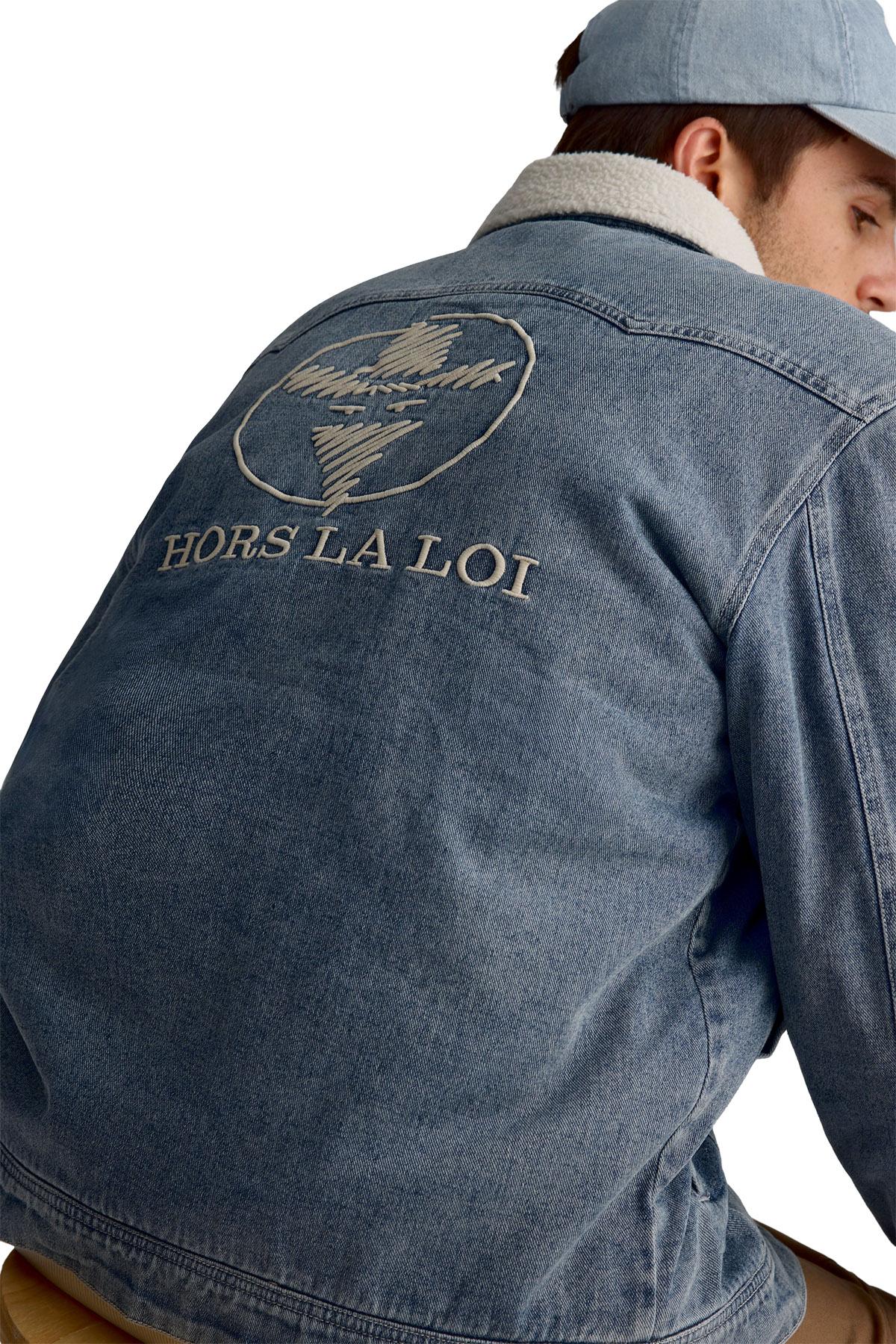 Numéro de l'image de la galerie de produits 3 pour le produit Manteau en denim avec col en sherpa The Absolute - Homme