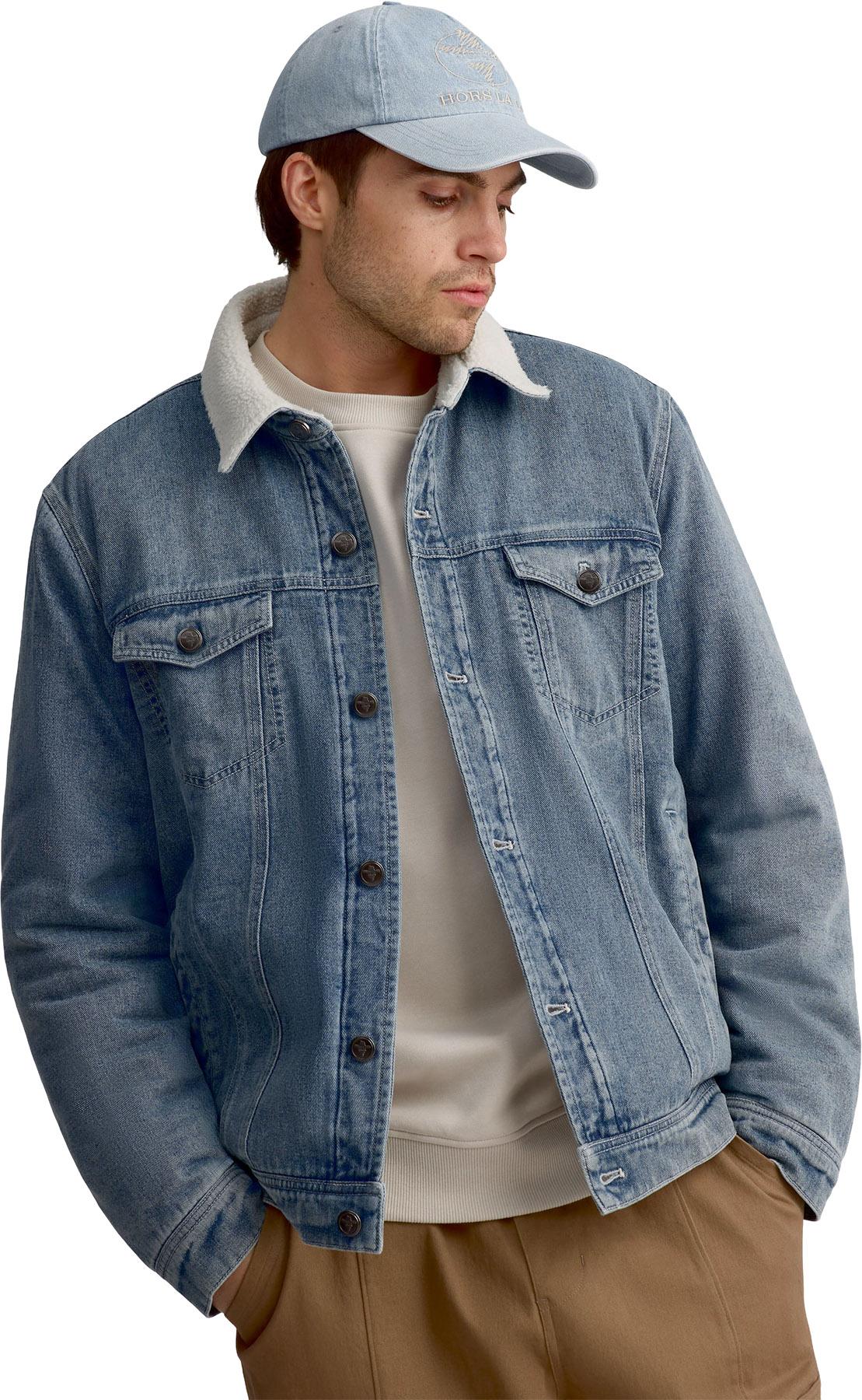 Image de produit pour Manteau en denim avec col en sherpa The Absolute - Homme