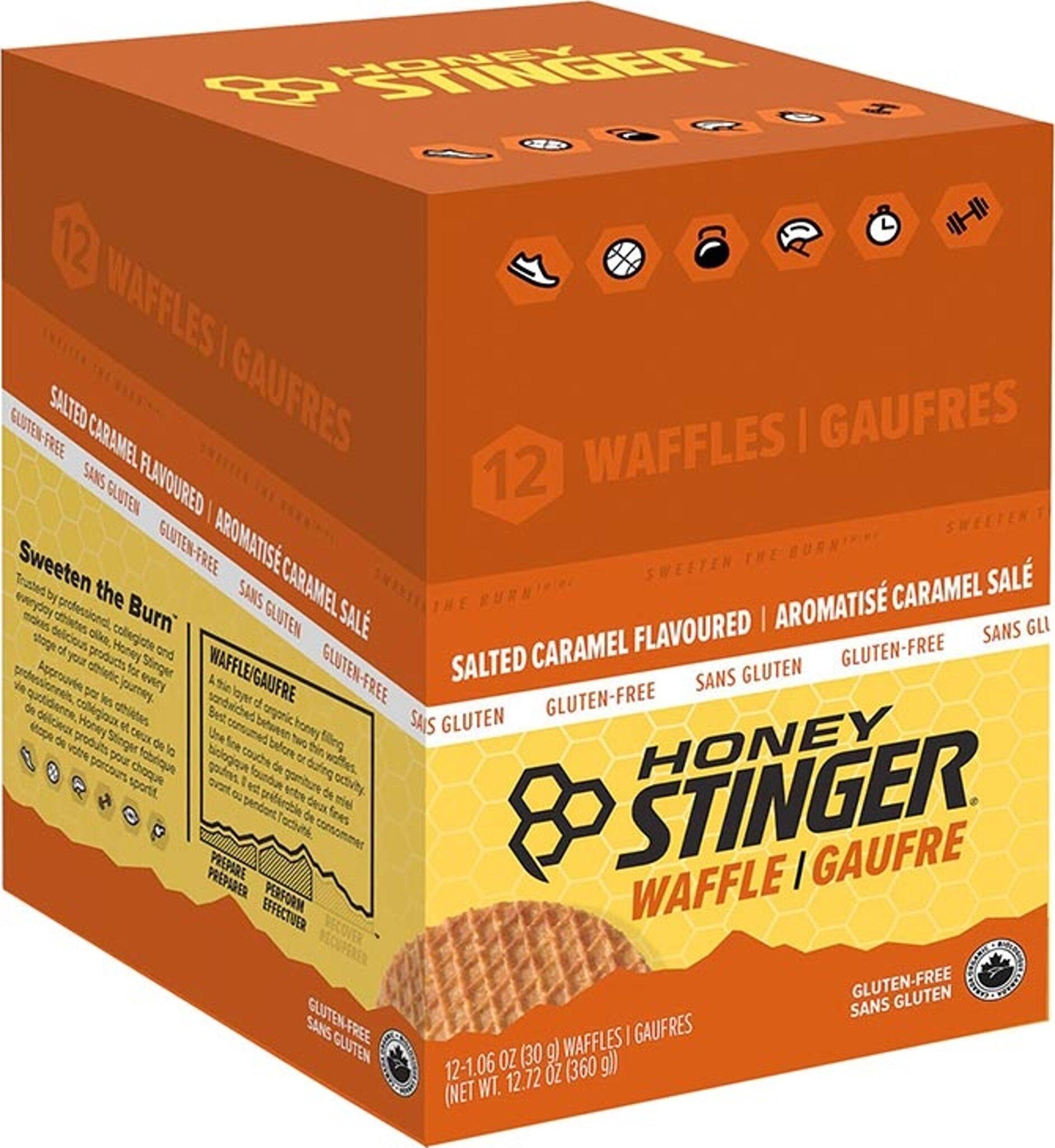 Product image for Barres gaufrées biologiques sans gluten 12 x 30g - Caramel salé 