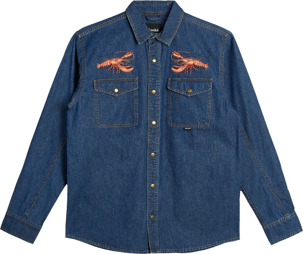 Product gallery image number 1 for product Fishing Lobster Denim Shirt - Men's